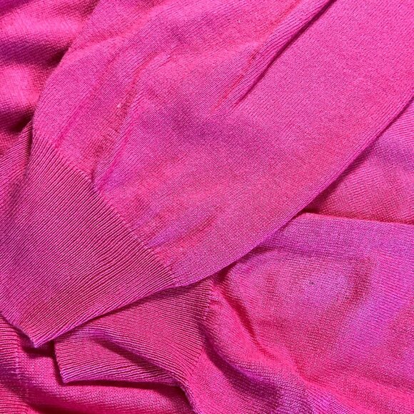 VTG Mens Polo Ralph Lauren Hot Pink Cashmere Cotton Knit VNeck Sweater (Medium) - Picture 4 of 8